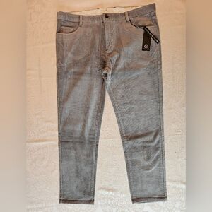 Grey Cotton Corduroy Pants, Size 46, Snover, NWT